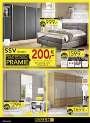 Schlafzimmer im BRAUN Möbel-Center Prospekt in St. Ingbert Aktueller BRAUN Möbel-Center Prospekt mit Schlafzimmer, "JUBILÄUMS SSV", Seite 8