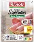 Jambon Supérieur Sans Couenne Conservation Sans Nitrite - MONIQUE RANOU à 1,65 € dans le catalogue Intermarché