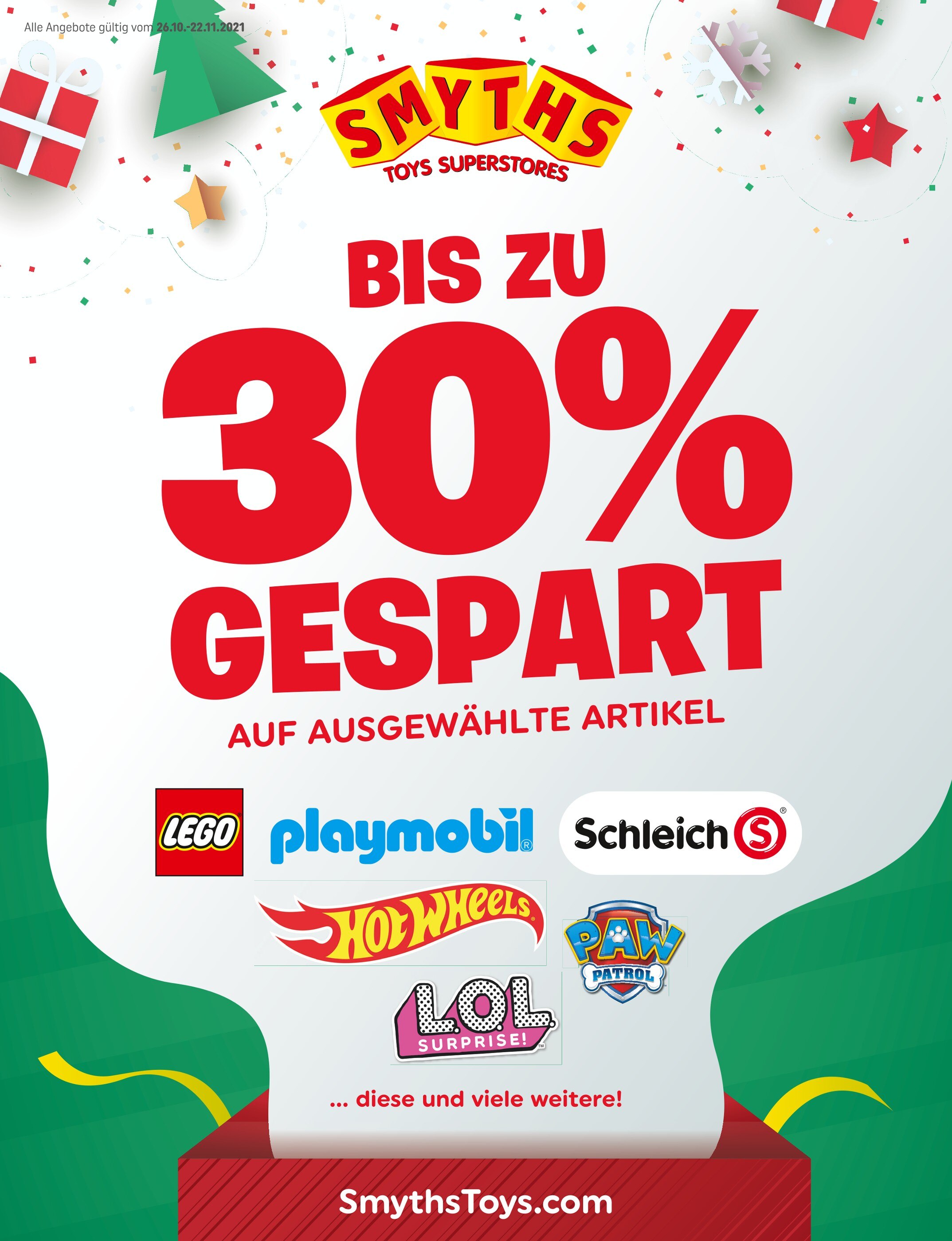 Smyths Toys Prospekt für Berlin mit 7 Seiten Smyths Toys Prospekt für Berlin: "BIS ZU 30% GESPART", 7 Seiten, 26.10.2021 - 05.11.2021