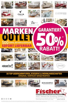 Polstermöbel Fischer Prospekt MARKEN OUTLET mit 1 Seite