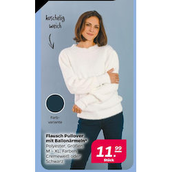 Flausch Pullover mit Ballonärmeln