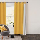 Rideau thermique jaune moutarde en promo chez Décor Discount Bourg-en-Bresse à 18,99 €