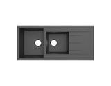 Promo Evier résine, rectangulaire 2 bacs noir, égouttoir réversible ISING - 110x50x21 cm à 129,00 € dans le catalogue Brico Dépôt à Plouigneau