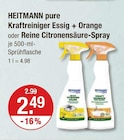pure Kraftreiniger Essig + Orange im V-Markt Prospekt pure Kraftreiniger Essig + Orange von HEITMANN im aktuellen V-Markt Prospekt für 2,49 €