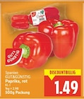Paprika, rot von GUT&GÜNSTIG für 1,49 € bei E center im Angebot Paprika, rot von GUT&GÜNSTIG im aktuellen E center Prospekt