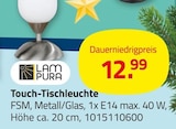 Touch-Tischleuchte von LAMPURA im aktuellen ROLLER Prospekt für 12,99 €