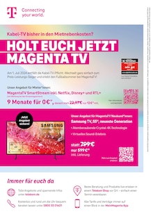 Fernseher im Telekom Shop Prospekt "MAGENTA FAN-WOCHEN" mit 12 Seiten (Wilhelmshaven)