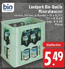 Mineralwasser im Angebot bei E center in Wuppertal Mineralwasser Angebote von Landpark Bio-Quelle bei E center Wuppertal für 5,49 €