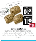 Aktuelle Brötchen Angebote bei Hieber in Freiburg (Breisgau) Aktuelles Dinkelbrötchen Angebot bei Hieber in Freiburg (Breisgau) ab 0,95 €