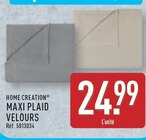 Maxi Plaid Velours - HOME CREATION dans le catalogue Aldi