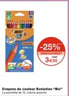Crayons de couleur Evolution - Bic en promo chez Monoprix Bourges à 3,30 €