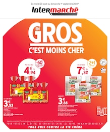 Prospectus Intermarché à Tours, "EN GROS C'EST MOINS CHER", 24 pages, 20/08/2024 - 01/09/2024