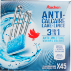 Pastilles anti calcaire lave linge 3 en 1 auchan - AUCHAN en promo chez Auchan Hypermarché Bollène à 5,39 €