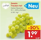 Aktuelle Weintrauben Angebote bei Netto Marken-Discount in Stuttgart Aktuelles Sweeta Trauben hell Angebot bei Netto Marken-Discount in Stuttgart ab 1,99 €