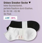 Unisex Sneaker Socke Angebote bei V-Markt München für 3,00 €