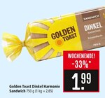 Dinkel Harmonie Sandwich Angebote von Golden Toast bei Marktkauf Aschaffenburg für 1,99 €