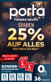 porta Möbel Potsdam Prospekt "FROHES NEUES SPAREN!" mit 4 Seiten