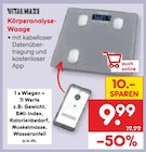 Aktuelle Personenwaage Angebote bei Netto Marken-Discount in Oberhausen Aktuelles Körperanalyse-Waage Angebot bei Netto Marken-Discount in Oberhausen ab 9,99 €