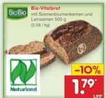 Bio-Vitalbrot im Angebot bei Netto Marken-Discount in Heilbronn Bio-Vitalbrot Angebote von BioBio bei Netto Marken-Discount Heilbronn für 1,79 €