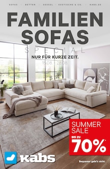 Sofa im Kabs Prospekt "FAMILIENSOFAS SPEZIAL" mit 11 Seiten (Osnabrück)