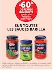 Promo -60% de remise immédiate Sur le 2ème produit identique sur toutes les sauces BARILLA à  dans le catalogue U Express à Grenoble