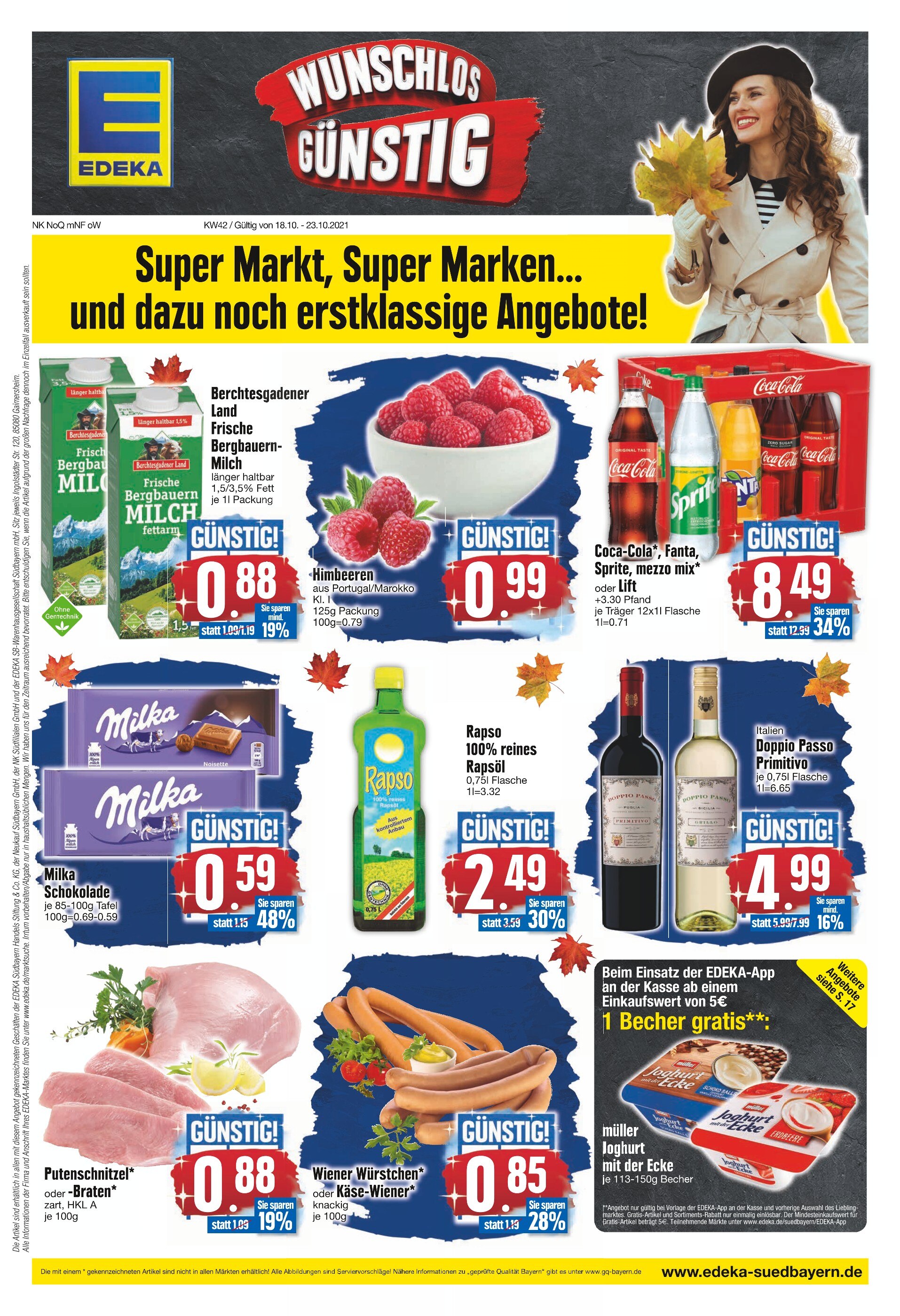 EDEKA Prospekt für Regenstauf mit 20 Seiten EDEKA Prospekt für Regenstauf: "WUNSCHLOS GÜNSTIG", 20 Seiten, 18.10.2021 - 23.10.2021