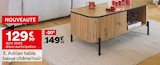 Adrian table basse chêne/noir - But à Montpellier Adrian table basse chêne/noir en promo chez But Montpellier à 129,99 €