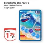 WC-Stein Power 5 im Angebot bei GLOBUS in Rostock WC-Stein Power 5 Angebote von Domestos bei GLOBUS Rostock für 1,29 €