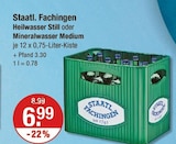 Heilwasser Still oder Mineralwasser Medium Angebote von Staatl. Fachingen bei V-Markt Regensburg für 6,99 €