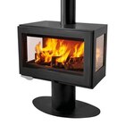 Poêle à bois en acier Panadero Mistral trivision 7kW 89m²(u) - Panadero en promo chez Castorama Poêle à bois en acier Panadero Mistral trivision 7kW 89m²(u) - Panadero dans le catalogue Castorama