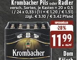 Aktuelle Krombacher Angebote bei EDEKA in Eschweiler Aktuelles Pils Angebot bei EDEKA in Eschweiler ab 11,99 €