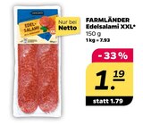 Edelsalami XXL von FARMLÄNDER im aktuellen Netto mit dem Scottie Prospekt für 1,19 €