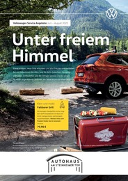 Volkswagen Prospekt für Hanau mit 1 Seite Volkswagen Prospekt für Hanau: Endlich wieder Sommer, 1 Seite, 01.06.2022 - 31.08.2022