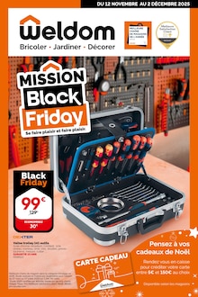Promotion Bricolage dans le prospectus Weldom, valable du 12/11/2025 au 02/12/2025 Promo Bricolage dans le catalogue Weldom du moment à la page 1
