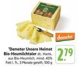 EDEKA - Unsere Heimat Bio-Heumilchtaler Angebot im Prospekt Unsere Heimat Bio-Heumilchtaler bei EDEKA im Prospekt "" für 2,79 €