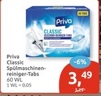 Classic Spülmaschinen-Reiniger-Tabs im budni Prospekt Classic Spülmaschinen-Reiniger-Tabs von Priva im aktuellen budni Prospekt für 3,49 €