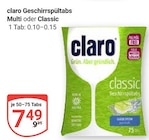 Aktuelle Geschirrspüler Angebote bei GLOBUS in Jena Aktuelles Geschirrspültabs Multi Angebot bei GLOBUS in Jena ab 7,49 €