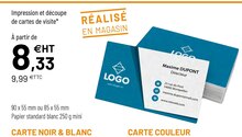Bureau Vallée Lille - Impression et découpe de cartes de visite* Promo Impression et découpe de cartes de visite* dans le catalogue Bureau Vallée "Espace Services" à Lille