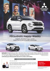Aktueller Mitsubishi Werkstatt & Auto Prospekt in Teltow und Umgebung, "Mitsubishi Happy Weeks" mit 1 Seite, 15.09.2025 - 13.10.2025