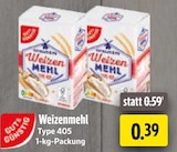 Weizenmehl im Angebot bei EDEKA in Gelsenkirchen Weizenmehl Angebote von Gut & Günstig bei EDEKA Gelsenkirchen für 0,39 €