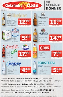 Warsteiner im Getränke Oase Prospekt "Aktuelle Angebote" mit 1 Seiten (Unna)