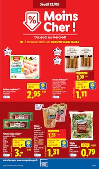 Catalogue Lidl, 22/05/2025 - 28/05/2025, Moins Cher !, 82 pages Prospectus Lidl en cours, "Moins Cher !", 82 pages