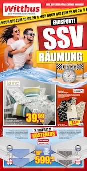 Witthus Heimtex-Fachmarkt GmbH Prospekt ENDSPURT! SSV RÄUMUNG mit 10 Seiten