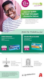 mea - meine apotheke Prospekt der Woche "Unsere Juni-Angebote" Seite 1, 01.06.2025 bis 30.06.2025 für Königswinter Aktueller mea - meine apotheke Prospekt "Unsere Juni-Angebote" Seite 1 von 4 Seiten für Königswinter