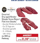 Dry aged Rinder Steaks Teres Major/Flat Iron Steaks im METRO Prospekt Dry aged Rinder Steaks Teres Major/Flat Iron Steaks von Emsrind im aktuellen METRO Prospekt für 23,53 €