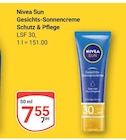Sun Gesichts-Sonnencreme Angebote von Nivea bei GLOBUS Saarbrücken für 7,55 €
