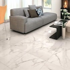 Carrelage sol et mur intérieur en grès cérame effet marbre blanc brillant L. 60 x l. 60 cm x ép. 8,5 mm, Aria dans le catalogue Castorama