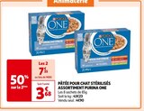 PÂTÉE POUR CHAT STÉRILISÉS ASSORTIMENT - PURINA ONE en promo chez Auchan Supermarché Boulogne-Billancourt à 7,35 €