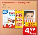 Schokolade von Kinder im aktuellen Netto Marken-Discount Prospekt für 4,99 €