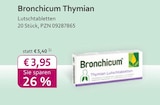 Bronchicum Thymian Angebot in Marktredwitz Bronchicum Thymian im aktuellen Prospekt bei mea - meine apotheke in Marktredwitz